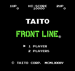 Front Line Title Screen